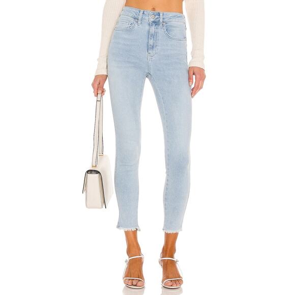 We the Free People NWT High Rise Raw Hem Light Wash Jeggings Skinny Jeans - Picture 1 of 11